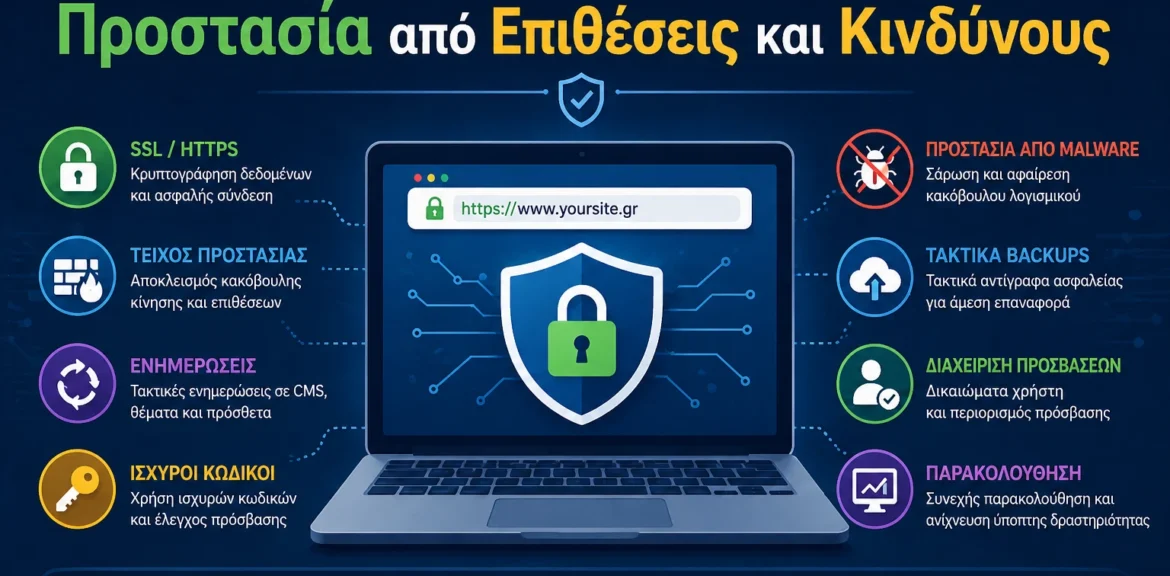 Ασφάλεια Ιστοσελίδων: Προστασία από Επιθέσεις και Κινδύνους