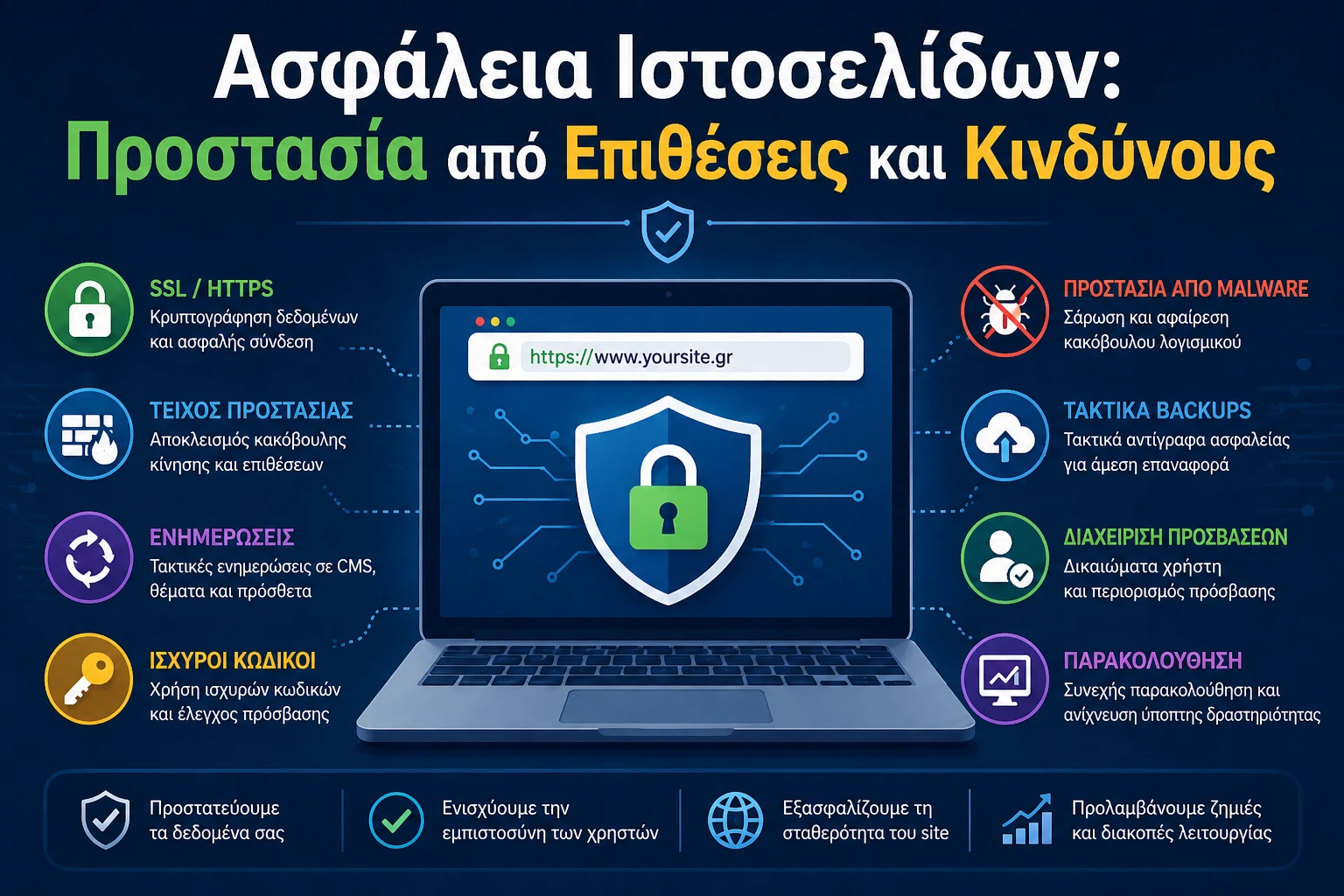 Ασφάλεια Ιστοσελίδων: Προστασία από Επιθέσεις και Κινδύνους
