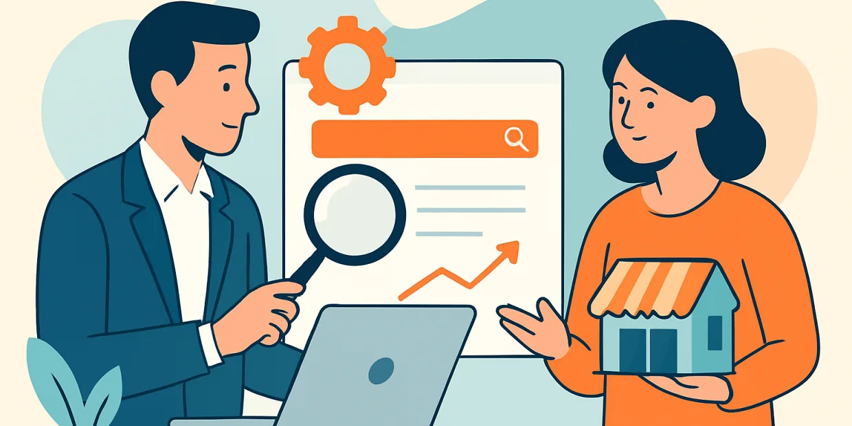 SEO expert σχεδιάζει την online προώθηση μιας τοπικής επιχείρησης